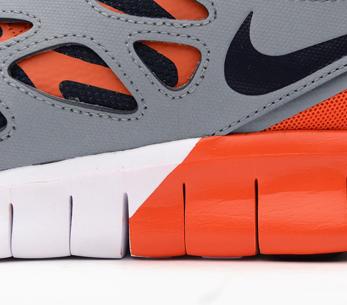 Nike Free Run 2 Dark Obsidian Orange Neutral Grey 06