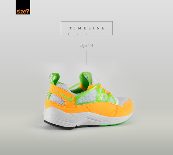 Nike Huarache Light Atomic Mango Timeline 1
