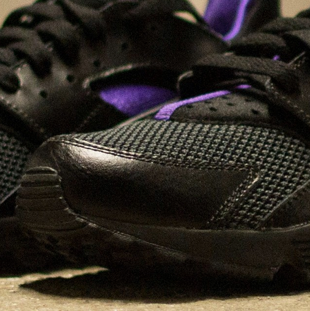 Nike Womens Air Huarache Black Purple 02