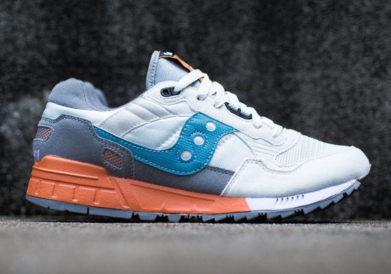 Saucony Shadow 5000 White Grey Orange Blue