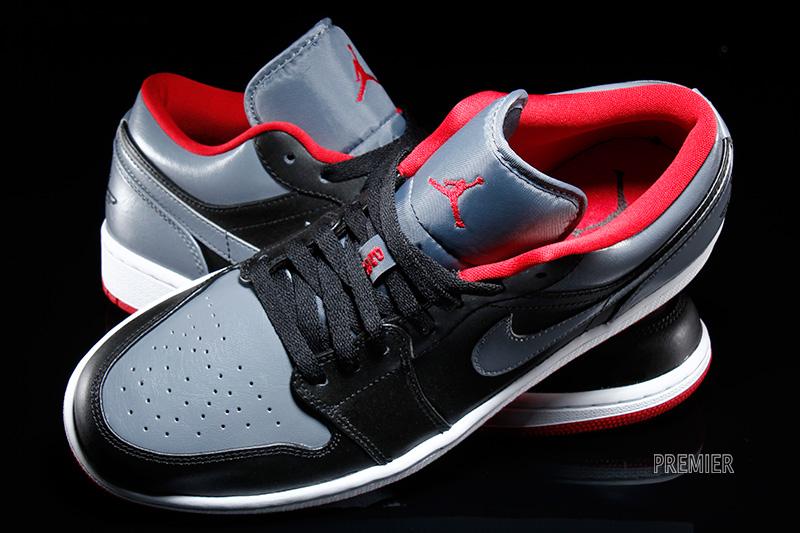 Air Jordan 1 Low Cool Grey Gym Red 06