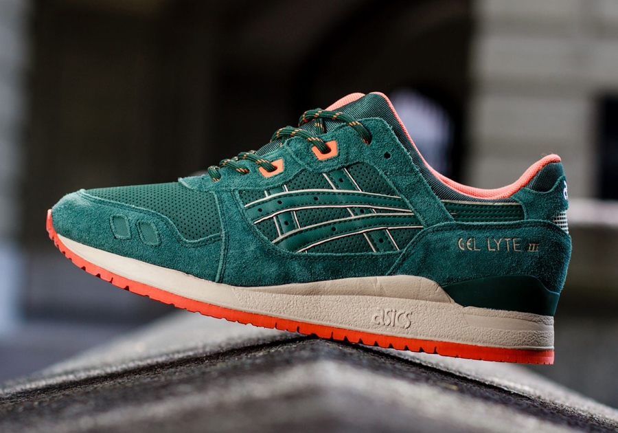 Asics Gel Lyte III - Dark Green - Orange