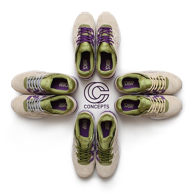 Concepts Asics Gel Lyte V Tan Purple Green 01