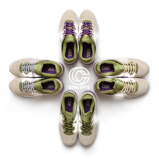 Concepts Asics Gel Lyte V Tan Purple Green 02