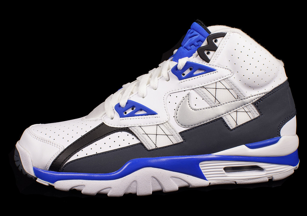 Nike Air Trainer Sc High White Metallic Platinum Cobalt Blue 01