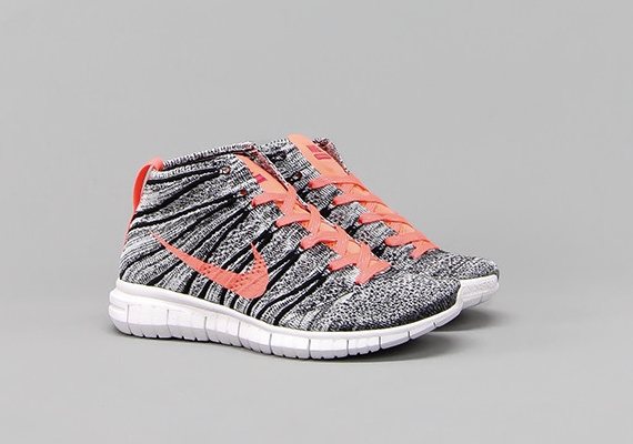 Nike Free Flyknit Chukka Bright Mango Black 08