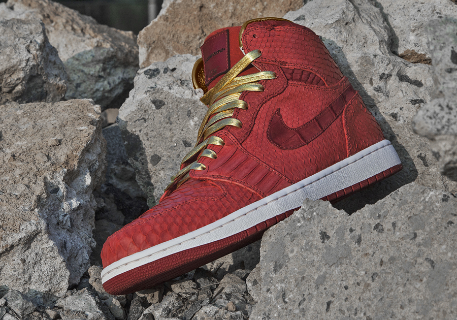 Air Jordan 1 Red Python Croc