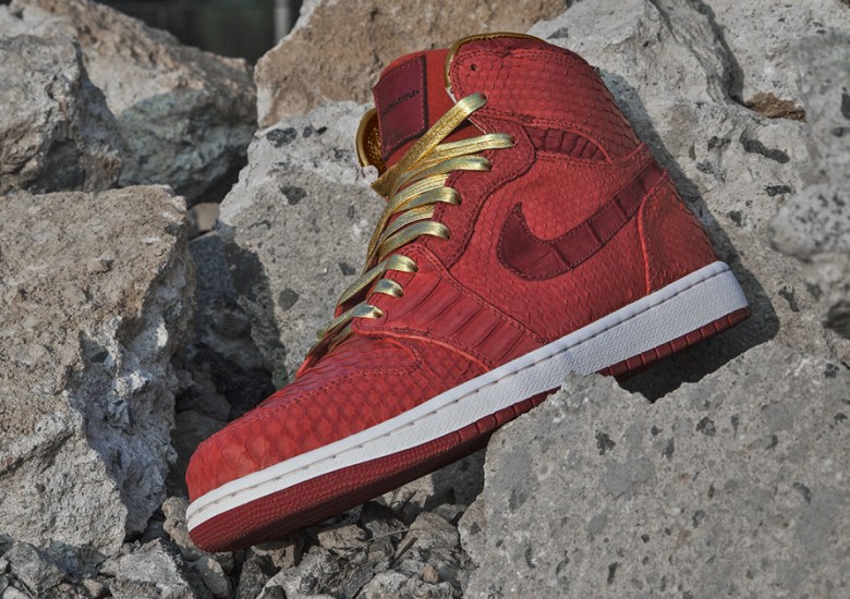 Air Jordan 1 “Red Python” by JBF Customs