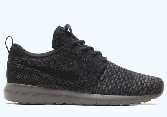 Nike Flyknit Roshe Run - Black - Midnight Fog