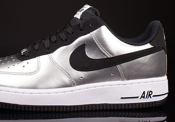 Nike Air Force 1 Low - Metallic Silver - Black - White