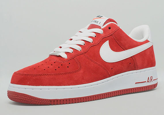 Nike Air Force 1 Low Red Suede White