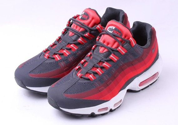 Nike Air Max 95 No-Sew - Anthracite - Challenge Red - Laser Crimson