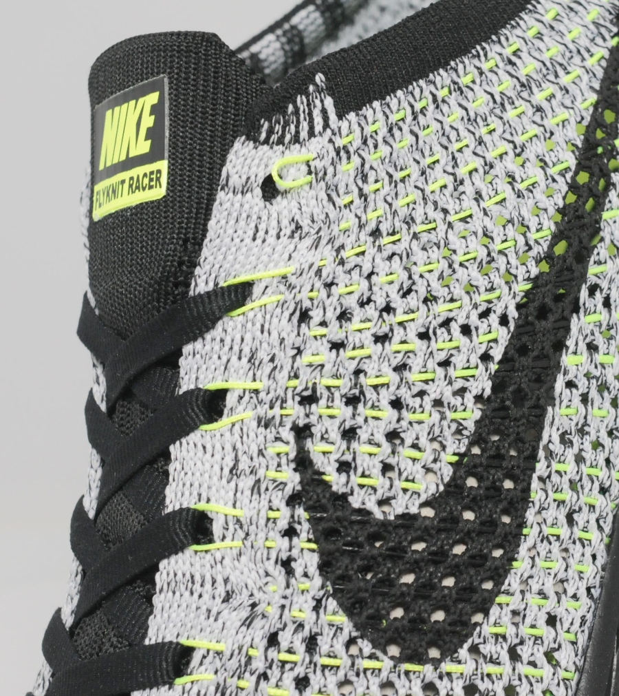 Nike Flyknit Racer Grey Volt Black 02