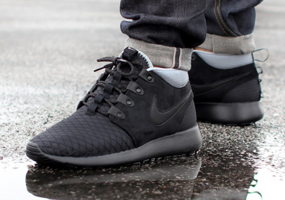 Nike Roshe Run Sneakerboot - Black - Silver