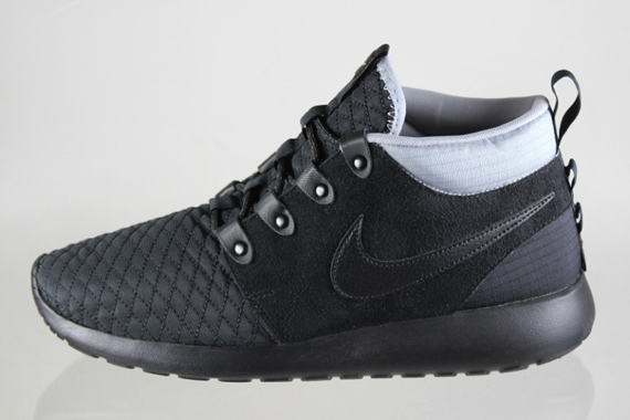 Nike Roshe Run Sneakerboot Black Silver 04