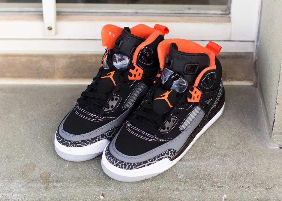 Jordan Spiz'ike GS - Black - Electric Orange - Grey
