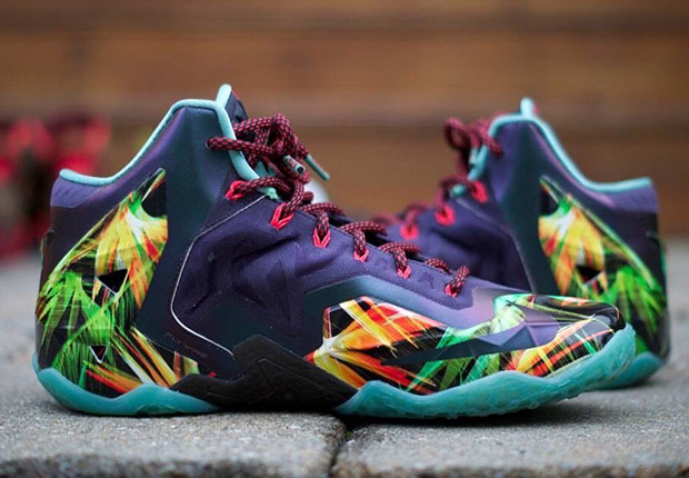 Lebron 11 Everglades Teal Sample 1