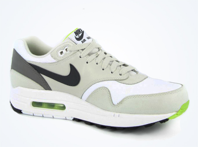 Nike Air Max 1 Leather White Anthracite Light Brown Volt 02