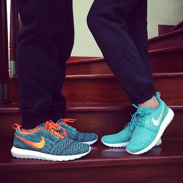 Nike Flyknit Roshe Run Aqua 01