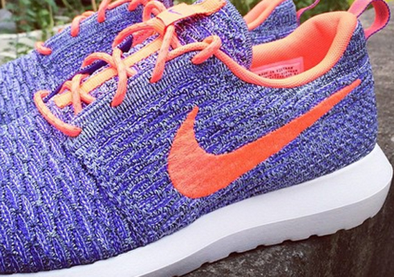 Nike Flyknit Roshe Run Purple Red 01