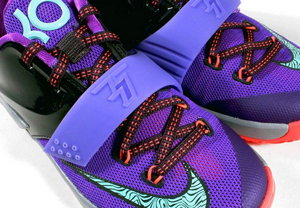 Nike KD 7 GS – Purple – Bleached Turquoise – Hyper Grape – Magnet Grey