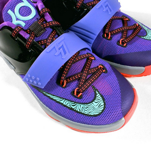 Nike Kd 7 Gs Purple Bleached Turquoise Hyper Grape Magnet Grey 04