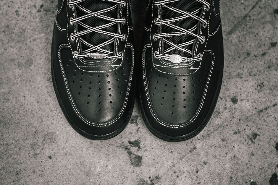 Nike Air Force 1 High Workboot Black White Stitching 04