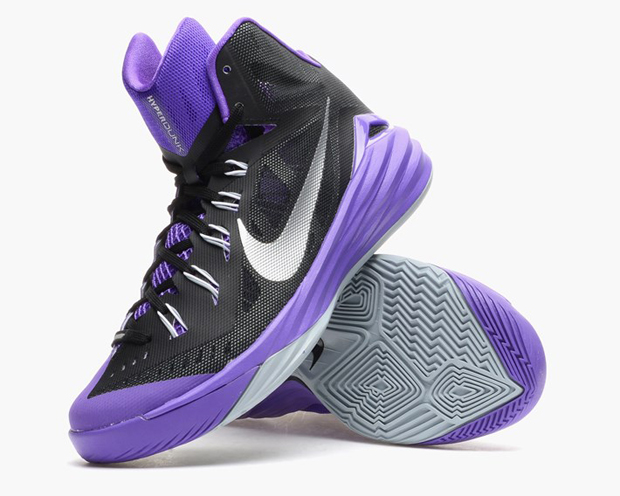 Nike Hyperdunk 2014 Black Metallic Silver Hyper Grape 5
