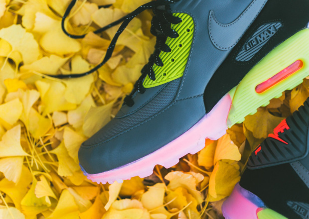 Nike Air Max 90 Sneakerboot Ice Dark Grey Hyper Punch 2