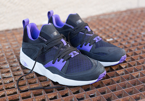 Puma Blaze Of Glory Trinomic Crackle Black Purple 2