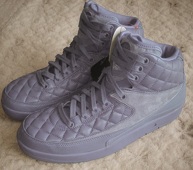 Grey Quilted Air Jordan 2