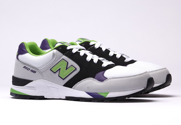 New Balance 850 White Purple Lime 2