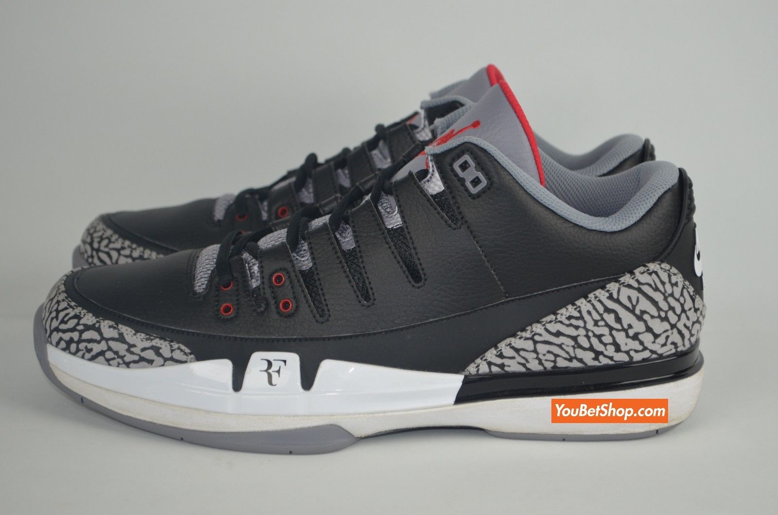 Nike Zoom Vapour Tour Aj3 Black Cement Promo Sample For Federer 01