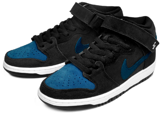 Nike SB Dunk Mid – Black – Blue Force – White