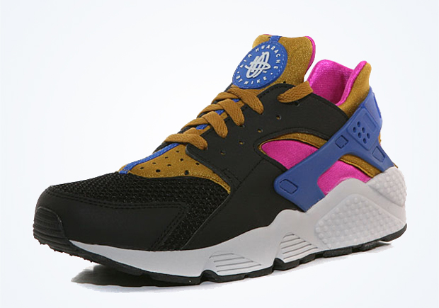 Nike Air Huarache - Black - Brown - Fuchsia Flash - Game Royal