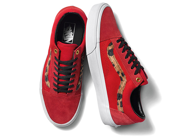 Vans Old Skool Sidestripe Pack Spring 2015 Red Leopard
