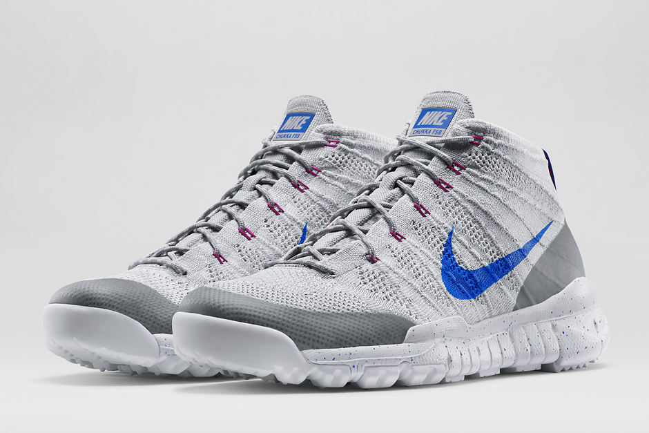 Nike Flyknit Trainer Chukka Fsb Wolf Grey Fuchsia Flash Lyon Blue 01
