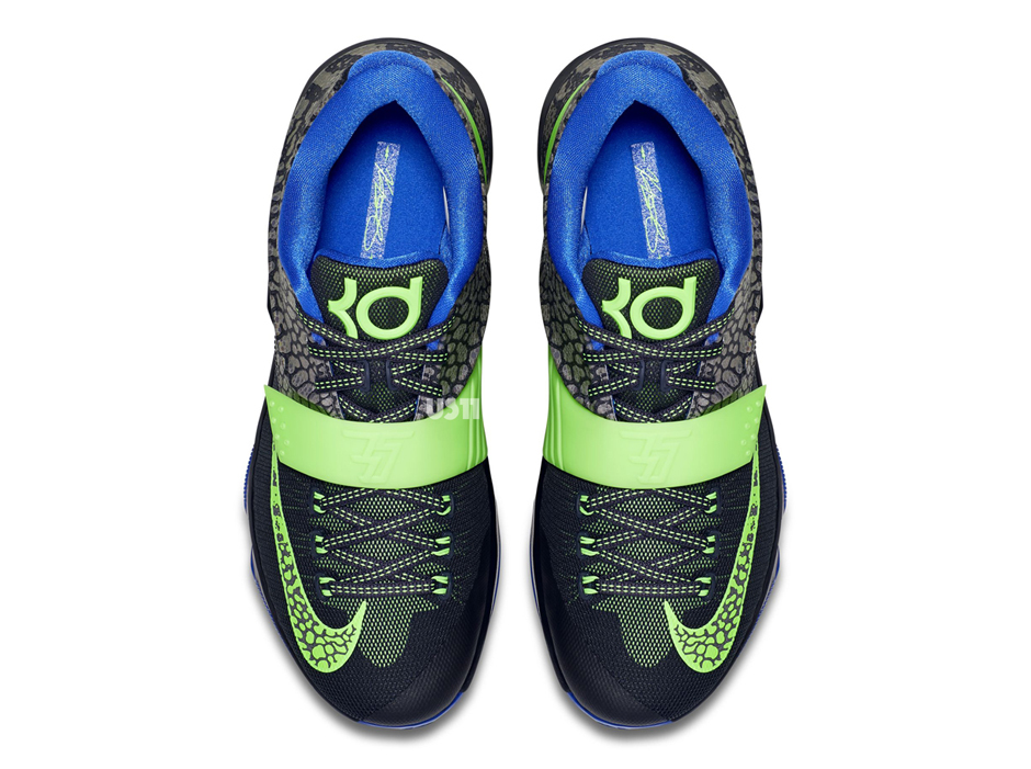 Nike Kd 7 Metallic Pewter Flash Lime Anthracite Lyon Blue 05