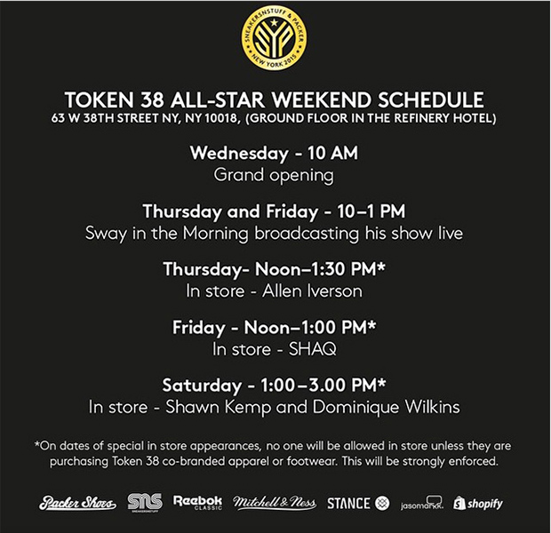 Token 38 Schedule
