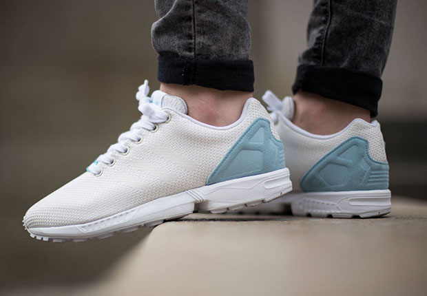 adidas Originals ZX Flux Weave - Off White - Blush Blue
