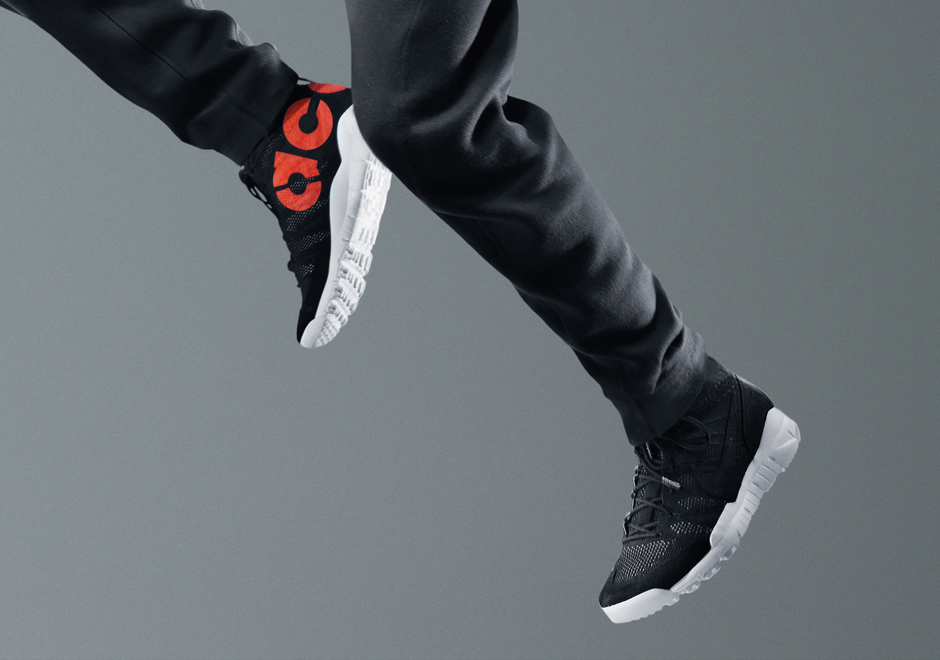Nike Lab Acg Flyknit Chukka Black Orange 1