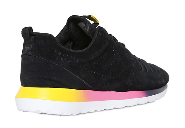 Nike Roshe Run Nm Woven Black Suede Rainbow Sole 3