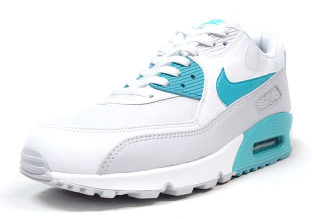 Nike Wmns Air Max 90 White Grey Emerald Green 02