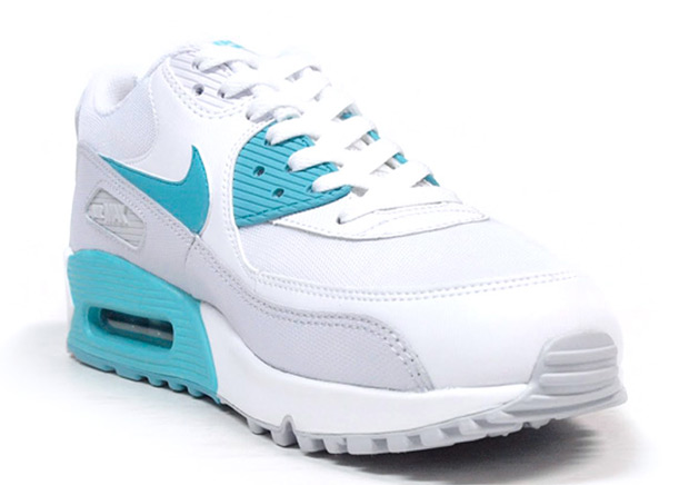 Nike Wmns Air Max 90 White Grey Emerald Green 03