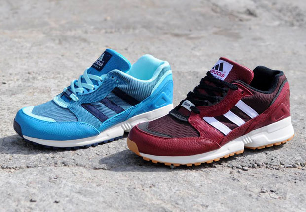 Adidas Eqt Cushion Snakeskin Blue Burgundy Gum Sole 1
