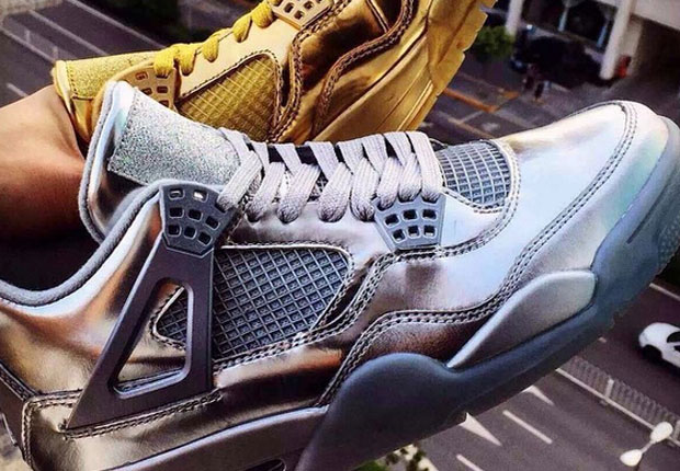 These Air Jordan 4 "Liquid Metal" Pairs Are Causing A Stir