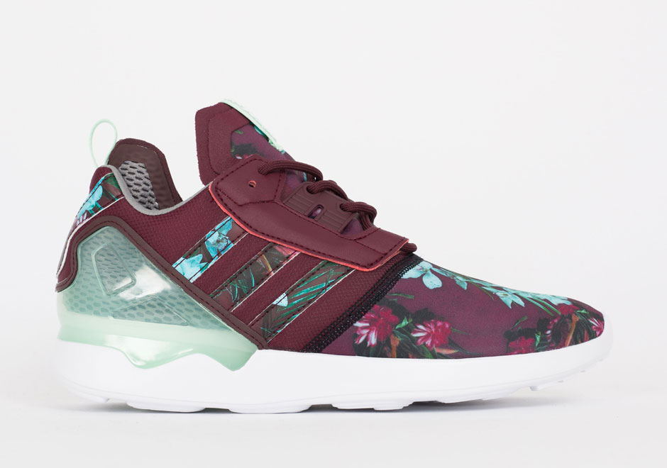 Adidas Zx 8000 Boost Floral Maroon 1