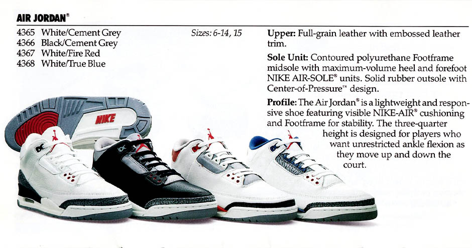 Air Jordan 3 Catalog