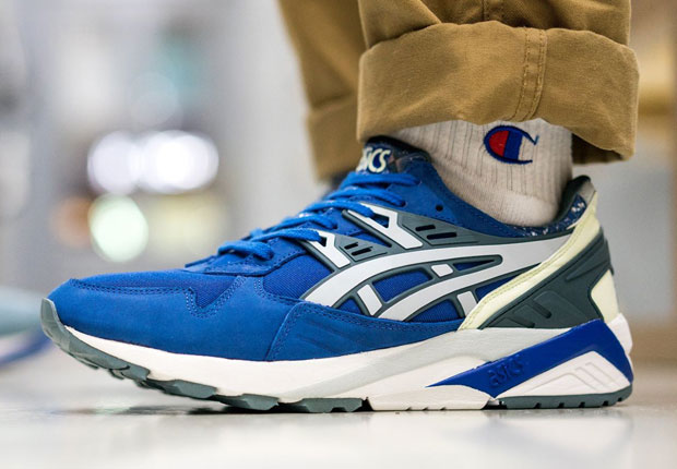 Asics Gel Kayano Trainer Speckled Insole Blue White 01