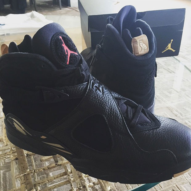Jordan 8 Drake Black Ovo